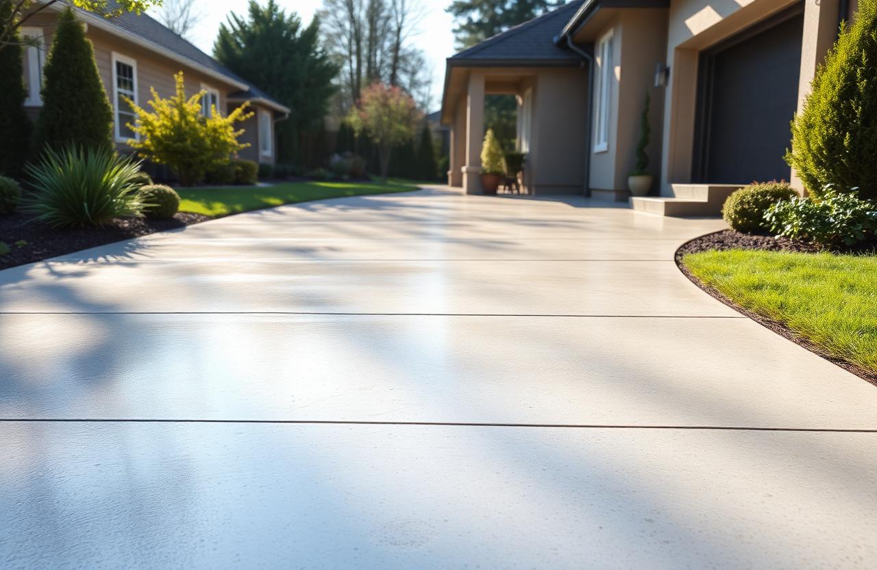 Driveway after